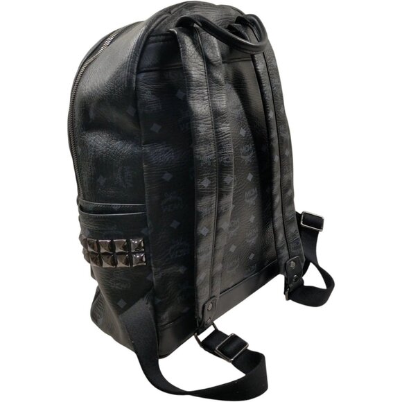 (L5) MCM Backpack Bag Black PVC main image 5